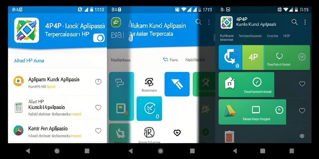 Antarmuka utama aplikasi Kunci Aplikasi 4P4P.