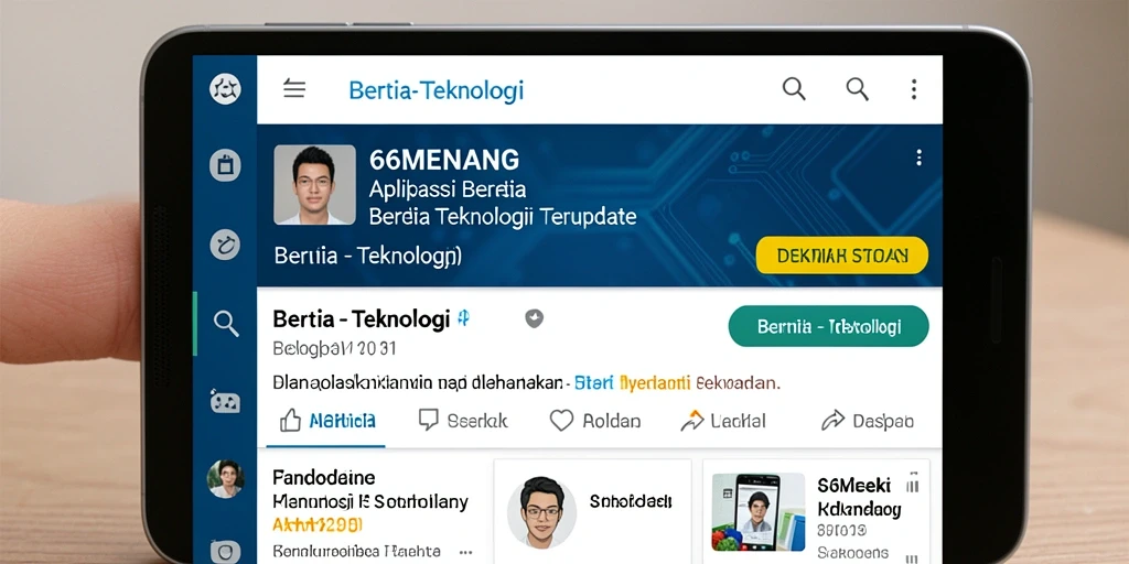Tampilan antarmuka utama aplikasi 66MENANG yang informatif dan menarik.