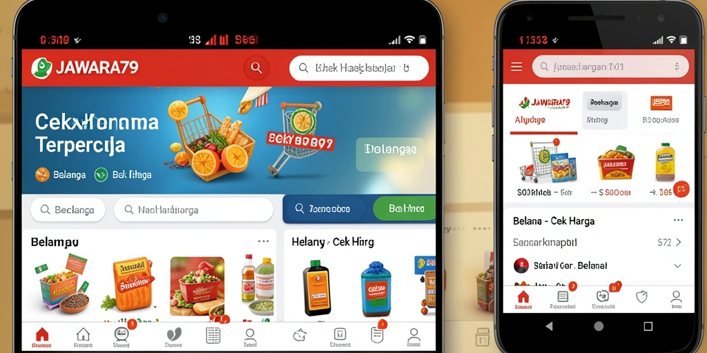 Tampilan antarmuka aplikasi JAWARA79 yang menunjukkan fitur Cek Harga.