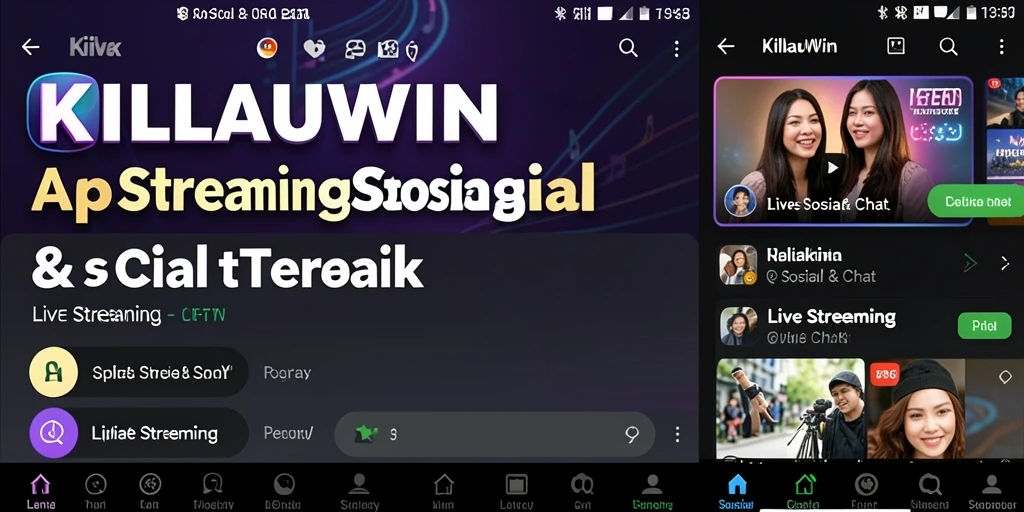Tampilan antarmuka KILAUWIN dalam fungsi Live Streaming yang interaktif.