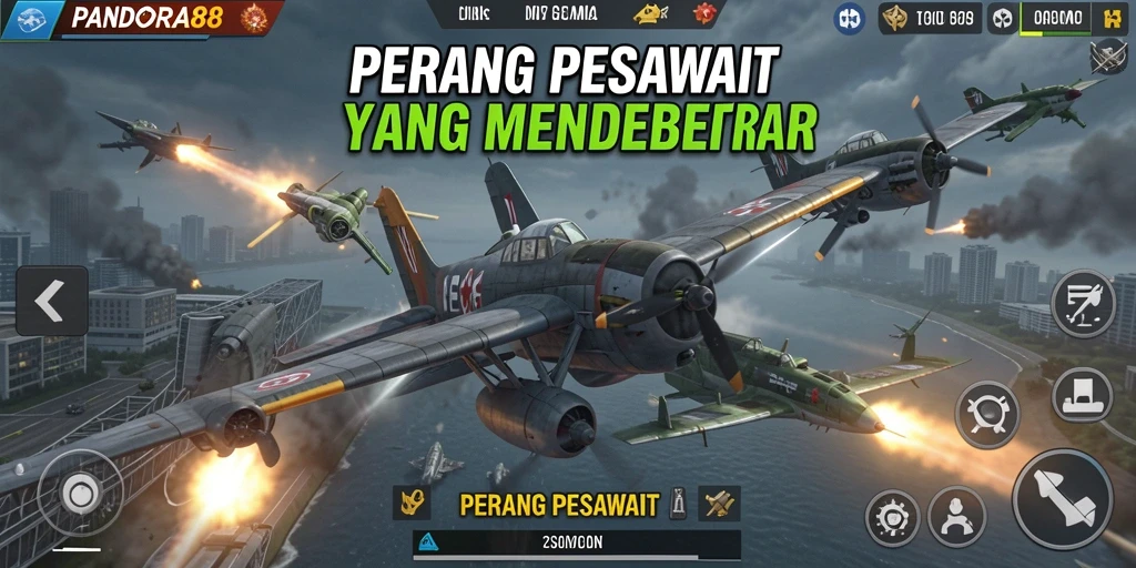 Tampilan antarmuka PANDORA88 yang menarik dan intuitif untuk Perang Pesawat.