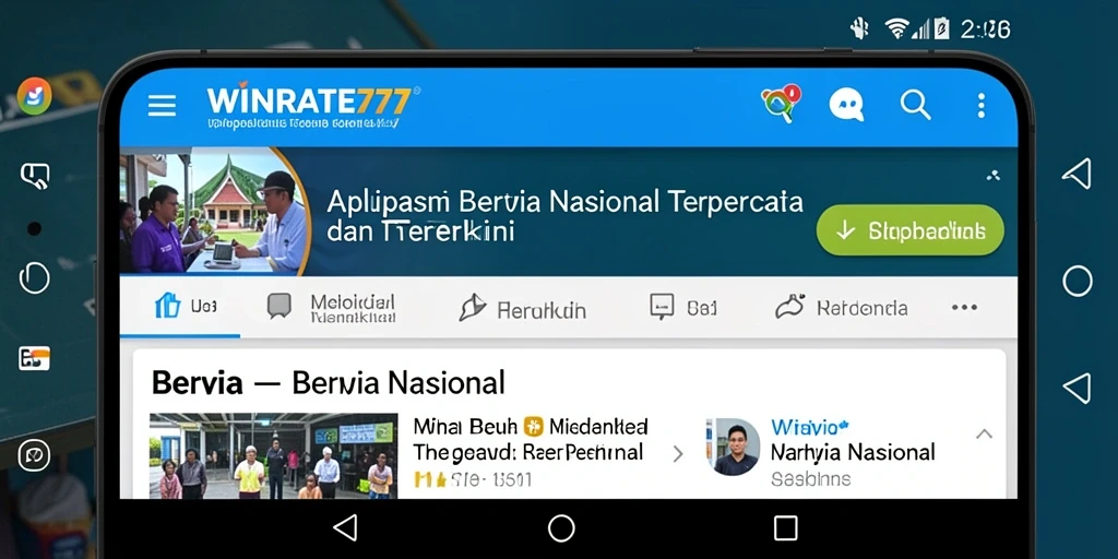 Tampilan antarmuka aplikasi WINRATE777 yang menarik dan informatif.